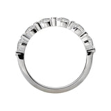 14K White Gold Marquise Diamond Wedding Band