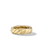 Sculpted Cable Band Ring in 18K Yellow Gold, 6mm