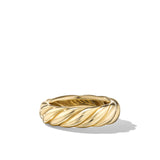 Sculpted Cable Band Ring in 18K Yellow Gold, 6mm