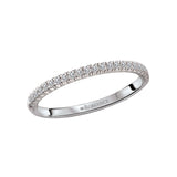 14K White Gold Straight-Front Diamond Wedding Band