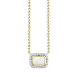 White Onyx Diamond Pendant Necklace