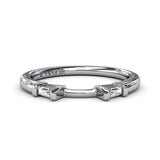 18K White Gold Baguette Diamond Wedding Band