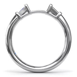 18K White Gold Baguette Diamond Wedding Band