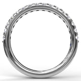 18K White Gold Diamond Wedding Band