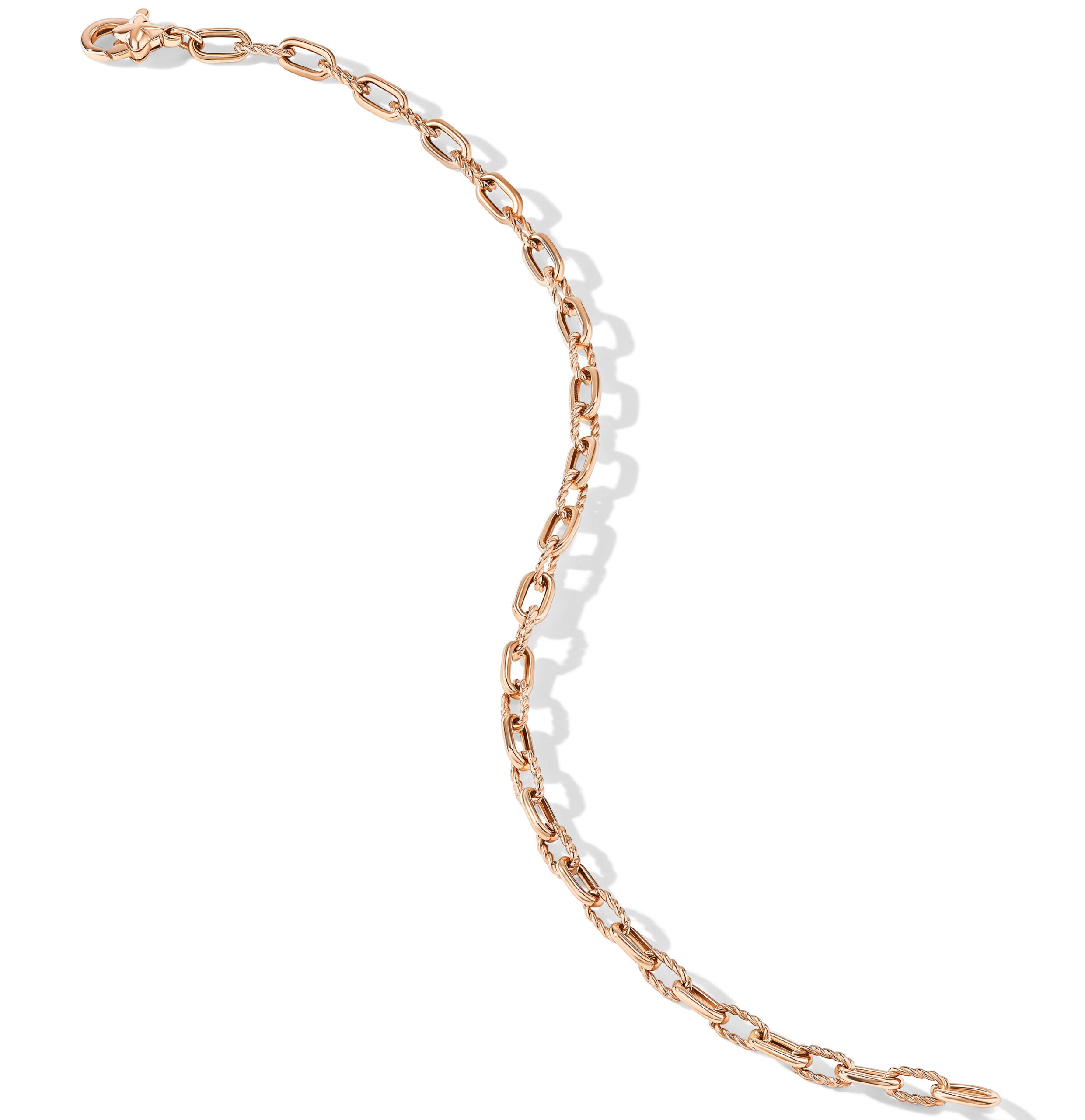 DY Madison® Chain Bracelet in 18K Rose Gold, 3mm