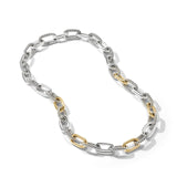 DY Madison® Chain Necklace in Sterling Silver with 18K Yellow Gold, 11mm