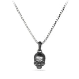 Memento Mori Skull Amulet in Sterling Silver, 16mm