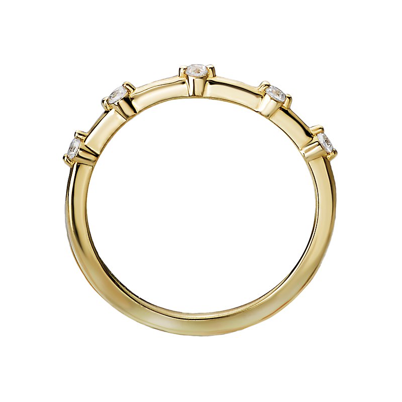 14K Yellow Gold Diamond Wedding Band