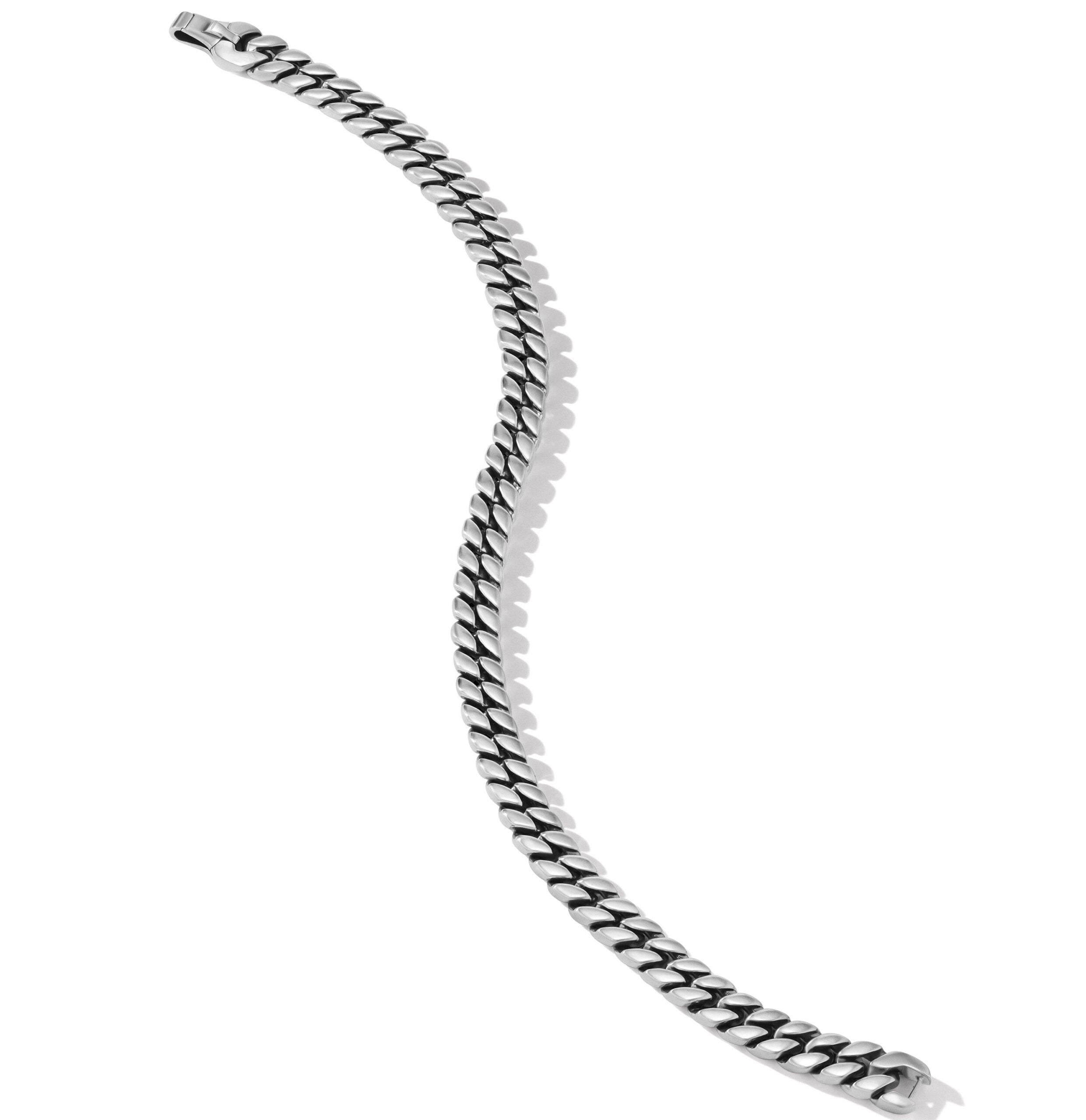 Curb Chain Bracelet in Sterling Silver, 6mm
