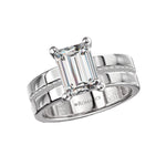 14K White Gold Princess-Cut Diamond Semi-Mount Engagement Ring