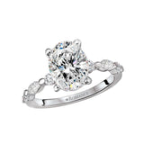 14K White Gold Semi-Mount Diamond Engagement Ring