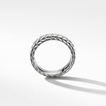 DY Chevron Beveled Band Ring in Sterling Silver, 6mm