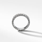 DY Chevron Beveled Band Ring in Sterling Silver, 6mm