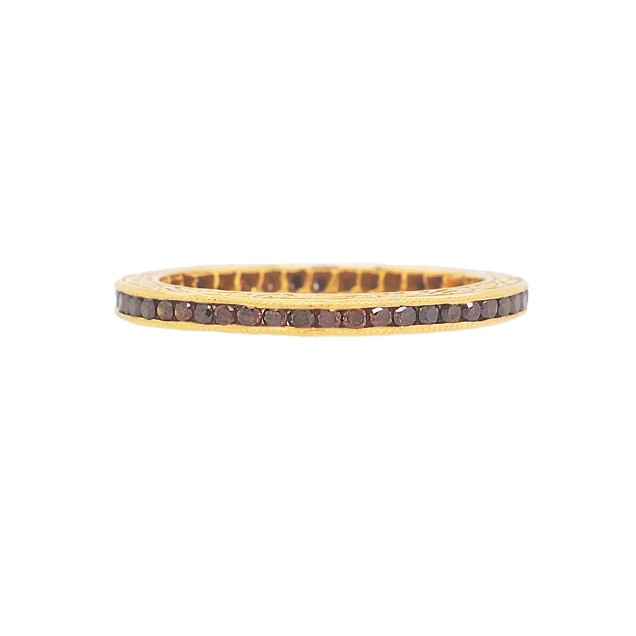 Channel Burnt Orange Diamond Band