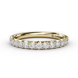 18K Yellow Gold Chunky Pavé Diamond Anniversary Band