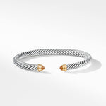 Cable Classics Bracelet in Sterling Silver with Citrine and 14K Yellow Gold