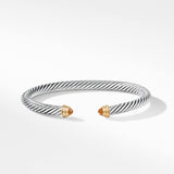 Cable Classics Bracelet in Sterling Silver with Citrine and 14K Yellow Gold