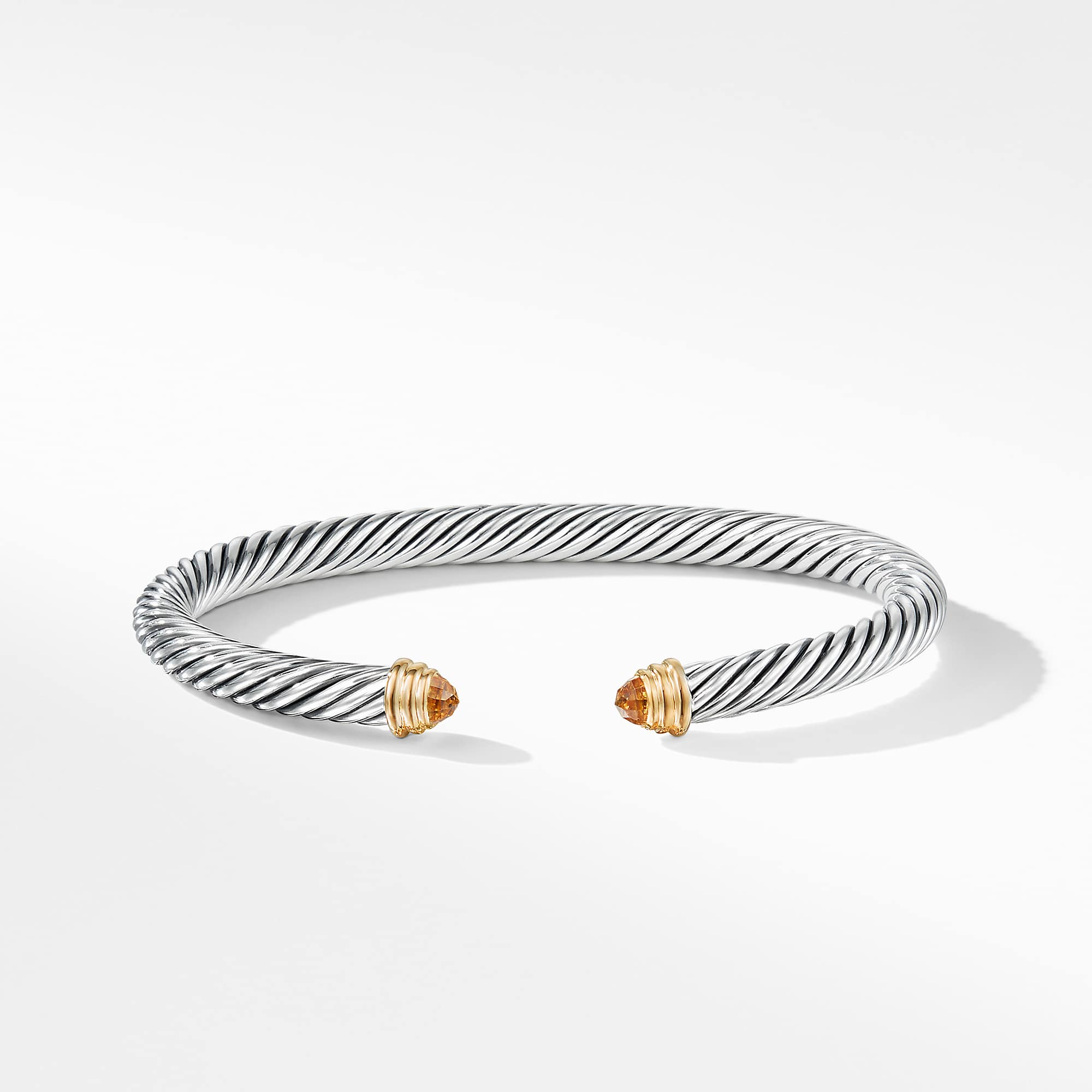 Cable Classics Bracelet in Sterling Silver with Citrine and 14K Yellow Gold
