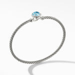 Petite Chatelaine® Bracelet in Sterling Silver with Blue Topaz, 3mm