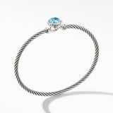 Petite Chatelaine® Bracelet in Sterling Silver with Blue Topaz, 3mm