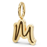 Gold Handwritten Initial Charm "M"
