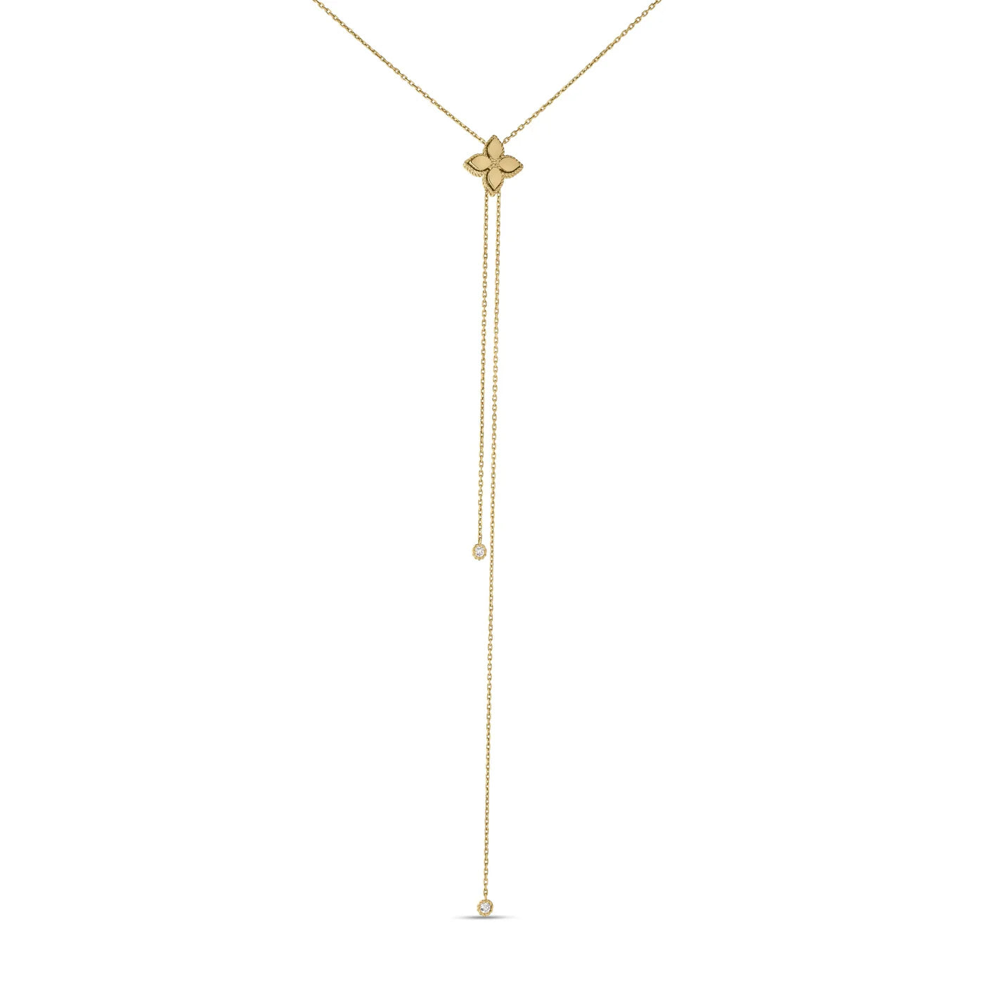 PRINCESS FLOWER DIAMOND ACCENT LARIAT NECKLACE