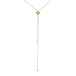 PRINCESS FLOWER DIAMOND ACCENT LARIAT NECKLACE