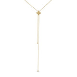 PRINCESS FLOWER DIAMOND ACCENT LARIAT NECKLACE