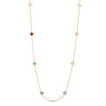 VENETIAN PRINCESS CARNIVAL MIXED STONES FLOWER STATION NECKLACE