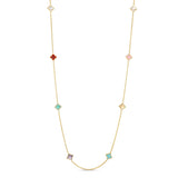 VENETIAN PRINCESS CARNIVAL MIXED STONES FLOWER STATION NECKLACE