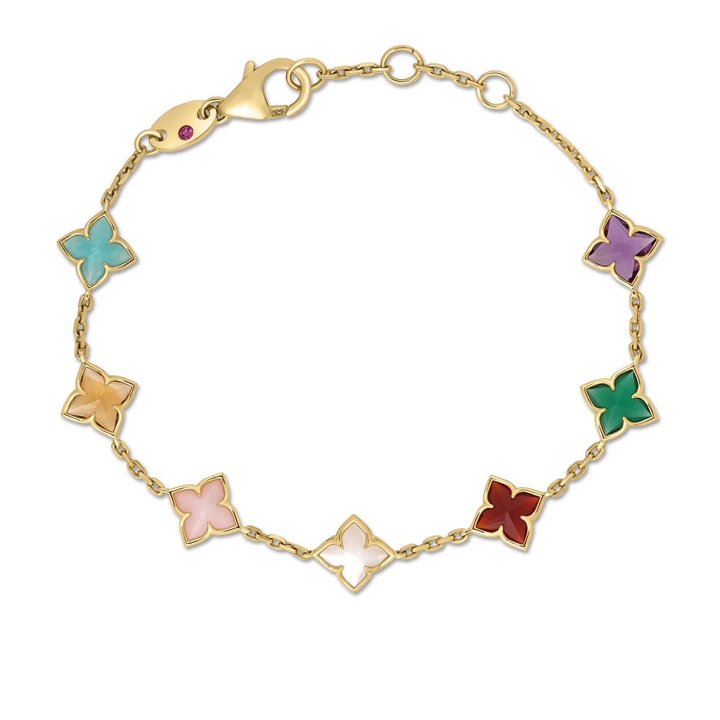 VENETIAN PRINCESS CARNIVAL MIXED STONES FLOWER STATION BRACELET