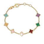 VENETIAN PRINCESS CARNIVAL MIXED STONES FLOWER STATION BRACELET
