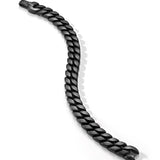 Curb Chain Bracelet in Black Titanium, 11.5mm
