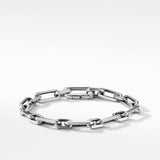 Elongated Open Link Chain Bracelet in Sterling Silver, 8mm