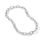 DY Madison® Chain Necklace in Sterling Silver with Diamonds, 11mm