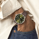 Canfield 43mm Quartz Watch – Dark Olive Dial