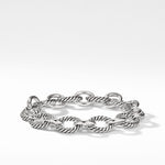 Oval Link Chain Bracelet in Sterling Silver, 12mm