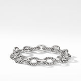 Oval Link Chain Bracelet in Sterling Silver, 12mm