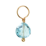 Blue Topaz Faceted Drop Gemstone