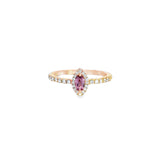 Gold Ring with Oval Medium Pink Sapphire