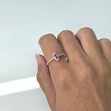 Gold Ring with Oval Medium Pink Sapphire