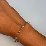 Floral Bangle Bracelet