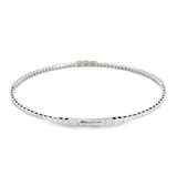Sapphire and White Gold Tennis Bracelet