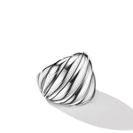 Sculpted Cable Ring in Sterling Silver, 21mm