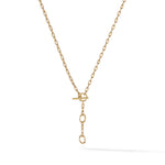 DY Madison® Three Ring Chain Necklace in 18K Yellow Gold, 3mm
