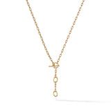 DY Madison® Three Ring Chain Necklace in 18K Yellow Gold, 3mm