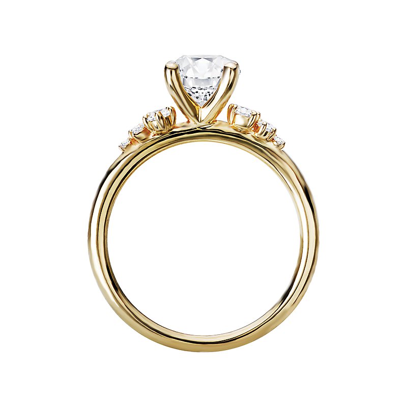 14K Yellow Gold Diamond Semi-Mount Engagement Ring
