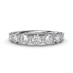 18K White Gold Round Diamond Anniversary Band