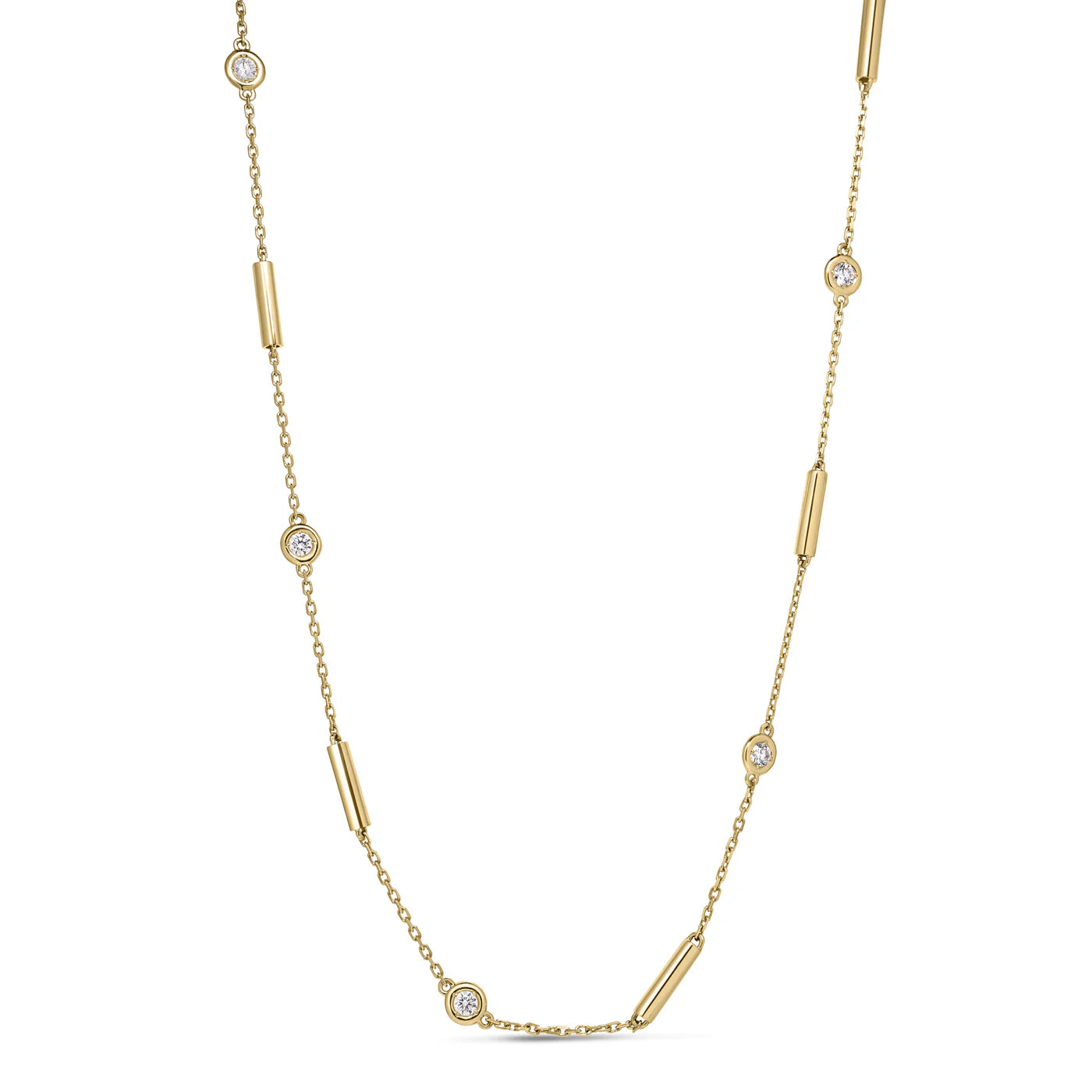 LOVE IN VERONA BAR AND BEZEL STATION NECKLACE