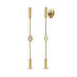 DIAMONDS BY THE INCH BAR AND BEZEL STATION DANGLE EARRINGS